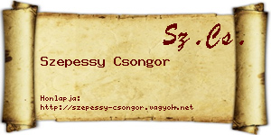 Szepessy Csongor névjegykártya