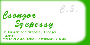 csongor szepessy business card